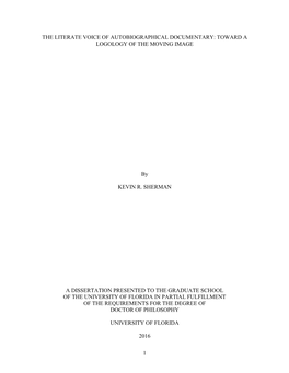 University of Florida Thesis Or Dissertation Formatting