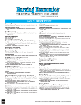 2002 Subject & Author Index