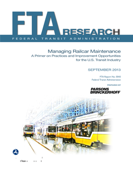 Managing Railcar Maintenance, F T a Report Number 0043
