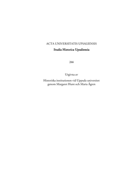 ACTA UNIVERSITATIS UPSALIENSIS Studia Historica Upsaliensia 266