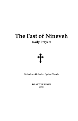 Fast of Nineveh Prayers