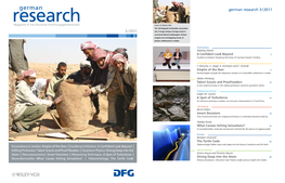 German German Research 3 / 2011 Magazine of the Deutsche Forschungsgemeinschaft Cover: N