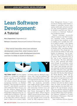 Lean Software Development