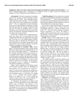 Modeling the Accumulation of Secondary Craters on Mars and the Moon