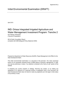 38411-043: HLC Range-1 Subproject Initial Environmental Examination