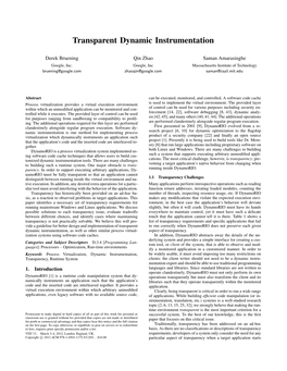 Transparent Dynamic Instrumentation