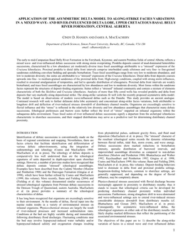 Application of the Asymmetric Delta Model to Along-Strike Facies Variations in a Mixed Wave