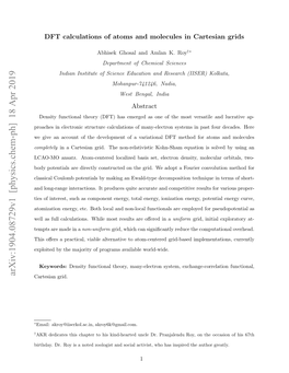 DFT Calculations of Atoms and Molecules in Cartesian Grids