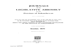 Journals Legislative Assembly