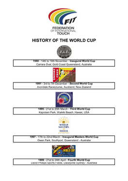 History of the World Cup