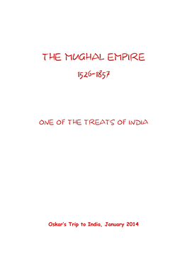The Mughal Empire 1526-1857