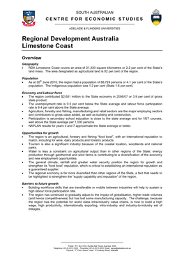 Regional Development Australia Limestone Coast