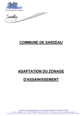 Commune De Sarzeau Adaptation Du Zonage D