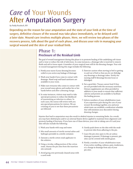 Care of Your Wounds After Amputation Surgery