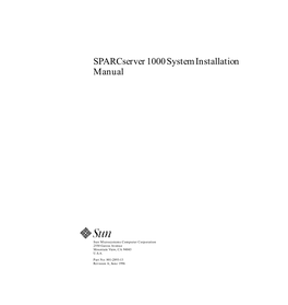 Sparcserver 1000 System Installation Manual—June 1996 Simms