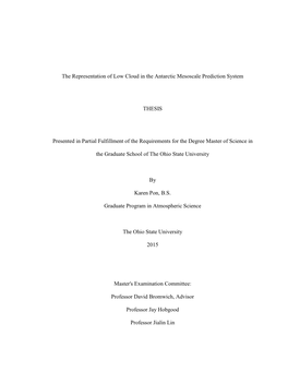 The Representation of Low Cloud in the Antarctic Mesoscale Prediction System