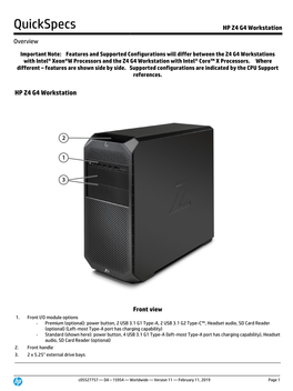 HP Z4 G4 Workstation