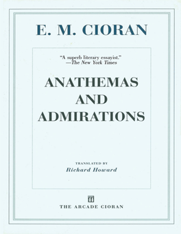 Cioran-Anathemas-Admiration.Pdf