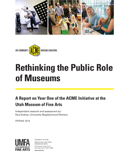 Rethinking the Public Role of Museums