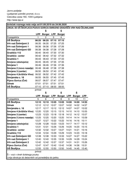 Linija: 83 Oš Škofljica-Pijava Gorica-Smrjene-Gradišče-Vrh Nad