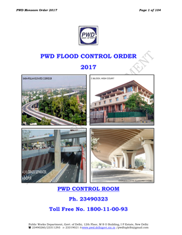 Pwd Flood Control Order 2017