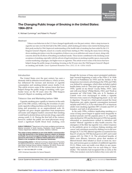 The Changing Public Image of Smoking in the United States: 1964–2014