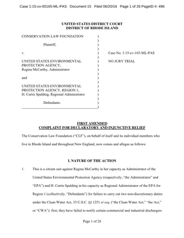 Case 1:15-Cv-00165-ML-PAS Document 15 Filed 06/20/16 Page 1 of 26 Pageid #: 496