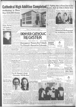 Cathedral High Addition Completed DENVER Cathaic REGISTER