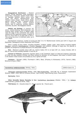 Florida, Bahamas, Cuba, Nicaragua, Costa Rica, Venezuela. Eastern North Atlan- Tic: Senegal, Gambia, Sierra Leone, Ivory Coast and Ghana