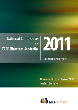 National Conference for TAFE Directors Australia 2011