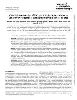 Constitutive Expression of the Cryptic Vang Cd Operon Promotes