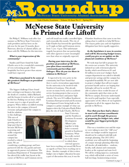 Mcneese State University Is Primed for Liftoff Dr