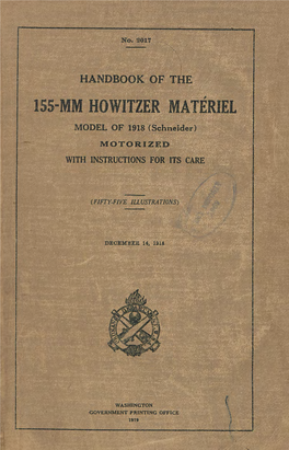 155-MM HOWITZER MATERIEL MODEL of 1918 (Schneider)