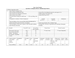 Uttar Pradesh Agriculture Contingency Plan for Ambedkarnagar District