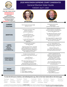 2020 GENERAL WI Supreme Court Candidates WFA VIP FINAL