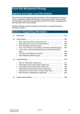 Flood Risk Management Strategy Highland and Argyll Local Plan