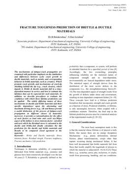 Fracture Toughness Prediction of Brittle & Ductile Materials
