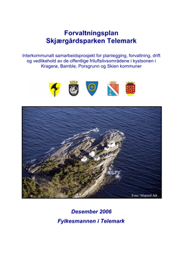 Forvaltningsplan Skjærgårdsparken Telemark 12/2006