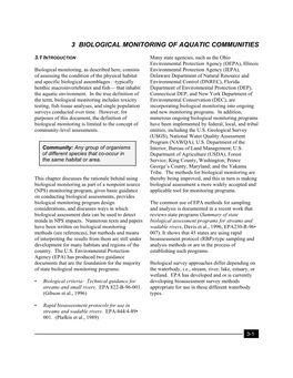 3 Biological Monitoring of Aquatic Communities