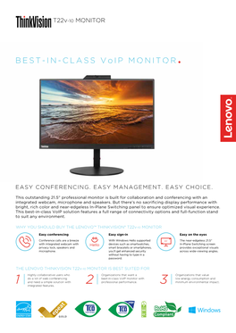 Lenovo Thinkvision T24v-10 Monitor