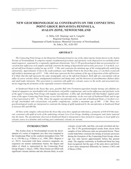 New Geochronological Constraints on the Connecting Point Group, Bonavista Peninsula, Avalon Zone, Newfoundland