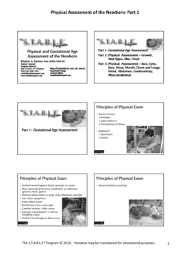 Physical Assessment of the Newborn: Part 1