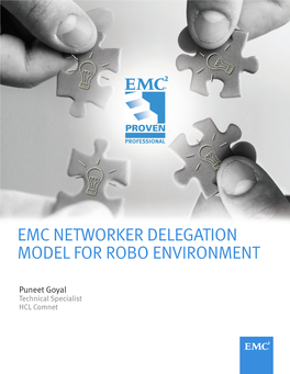 Emc Networker Delegation Model for Robo Environment