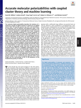 Accurate Molecular Polarizabilities with Coupled Cluster Theory And