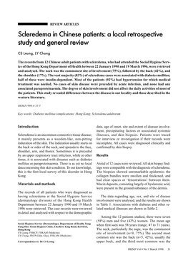 Scleredema in Chinese Patients: a Local Retrospective Study And