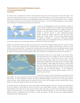 The Definition of the Mediterranean Climate – a Californian Perspective by Russ Beatty