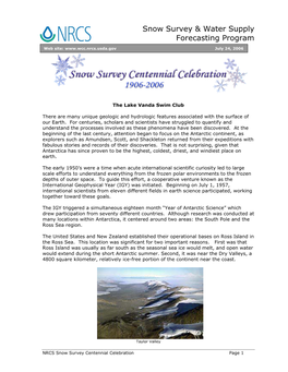 Snow Survey & Water Supply Forecasting Program