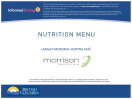 Langley Memorial Hospital Café