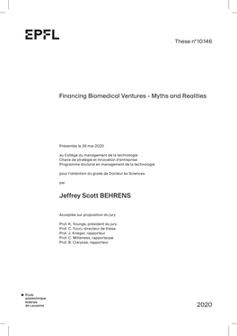 Financing Biomedical Ventures - Myths and Realities