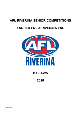 Nsw Afl Regulations